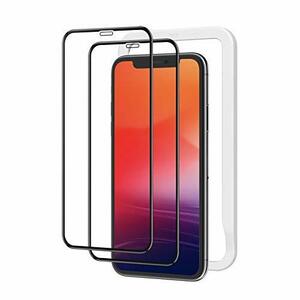 NIMASO ガラスフィルム iPhone11 Pro Max/iPhone XS Max 用 全面保護 フィルム ガイド枠付き 2枚セット