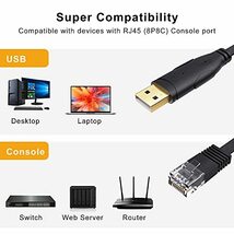 USBコンソールケーブル, CableCreation 1.8m [FTDI-FT232RL チップセット内蔵] USB-RJ45シリアルケーブル_画像3