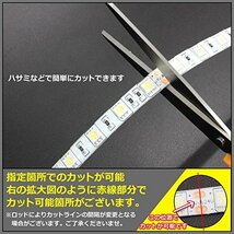 【2本入り】 24V 防水 LED テープライト 3チップ 30cm (白ベース) 発光色：白色_画像4