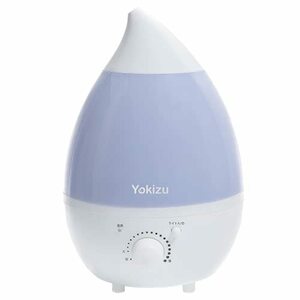 Yokizu 加湿器 次亜塩素酸水対応 卓上 アロマ 大容量 超音波式 しずく型 6-9畳 朝まで連続稼働 LEDライト 寝室 リビング 静音 空気清浄