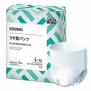[Amazonブランド]SOLIMO うす型パンツ (大人用紙おむつ) L~LLサイズ