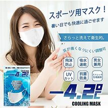 Cooling Mask マスク 冷感 メッシュ スポーツ用 ひんやり 紐調整可能 1枚入り 洗えて繰り返し利用可能 男女兼用 レギュラー サイズ_画像2