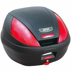 GIVI (ジビ) バイク用 リアボックス 39L 未塗装ブラック レッドレンズ モノロックケース E370ND 68051