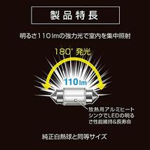 カーメイト 車用 LED ルームランプ GIGA 自然な白色光 T8×29・T10×31 5000K 110lm 1個入り BW254_画像3