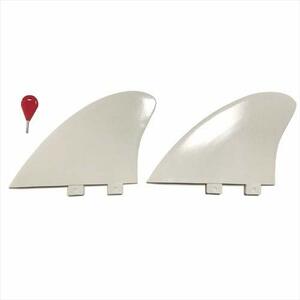 Funktion 2 fins FCS correspondence big twin 2 pieces set white retro fish for FKGF-TWIN2