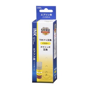 エプソン互換インクボトル タケトンボ 染料イエロー｜INK-ETAK-Y 01-7763 オーム電機