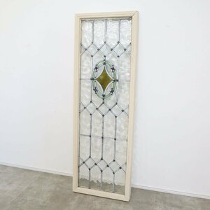 [ pickup limitation ] Vintage fittings tree frame window frame stained glass retro glass door molding glass glass skill [12A2211041]