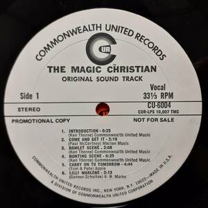 レア！PROMO米オリジLP白ラベル！Ringo Starr, Paul McCartney /O.S.T./ The Magic Christian 1970年 Commonwealth United CU 6004 Beatles