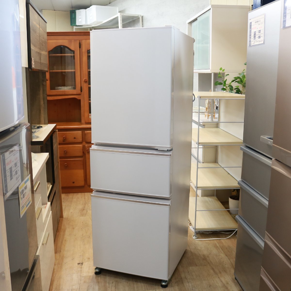 当店一番人気】 美品 幅60cm 右開き 自動製氷 三菱電機 パール 3ドア
