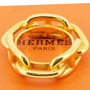 HERMES Hermes she-n Dunk ru шарф кольцо GP Gold женский шарф останавливать 