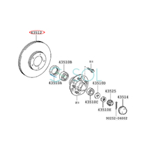 トヨタ ダイナ(LY111 LY112) グランドハイエース(KCH10W VCH10W VCH22K) フロント ブレーキローター 左右セット 43512-26140 43512-26160_画像2