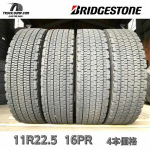 □TK072□11R22.5 16PR　BRIDGESTONE　W900【2021年製/SNOW】4本セット