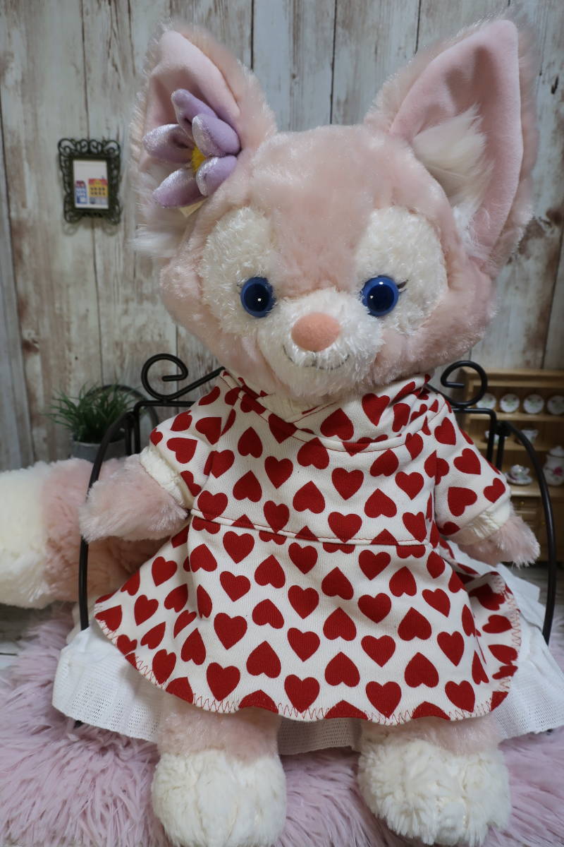 Heart Red Lina Bell S Size Costume Stuffed Animal Clothes Handmade Hoodie Style Dress, character, Disney, ShellieMay