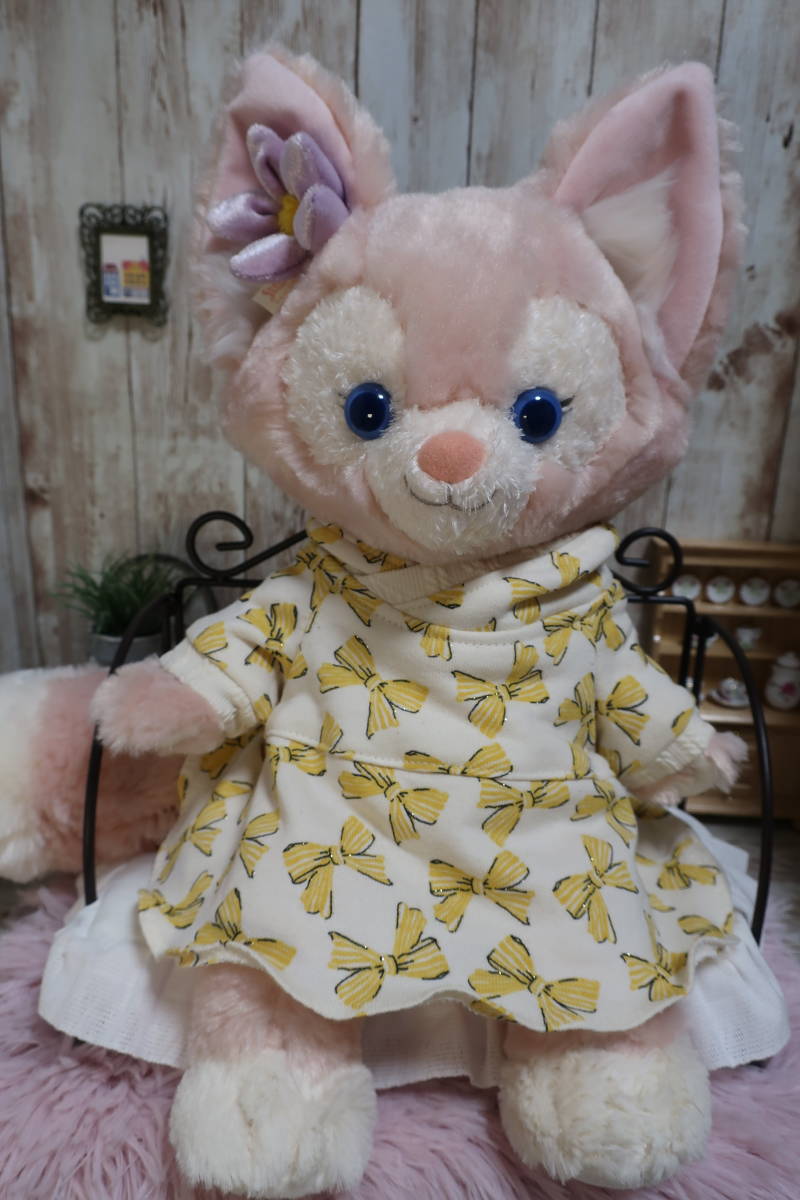 Yellow Ribbon Lina Bell S Size Costume Stuffed Animal Clothes Handmade Hoodie Style Dress, character, Disney, ShellieMay