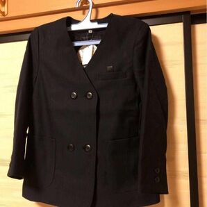 新品 未使用　サイズ160A 男女兼用　小学校制服　裏地付 ダブル　紺　送料無料