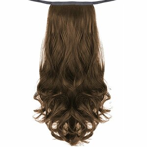  ponytail wig wig ponytail woman long ponytail wig car Lee hair 45cm light brown 