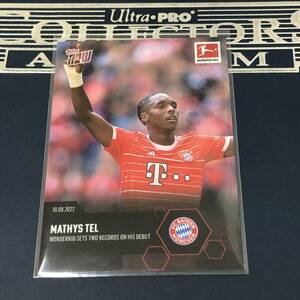 2022-23 Topps Now Bundesliga Mathys Tel Bayern Munchen WONDERKID SETS TWO RECORDS ON HIS DEBUT カード　即決