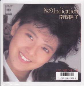 ■中古品■南野陽子/秋のindication + ひとつ前の赤い糸(シングル盤)