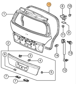 【ホンダ純正新品】HONDA 未使用品 ★超希少品★ オデッセイ RB1 RB2 リアゲート ウェザーストリップ バックドア ゴム