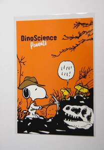 DinoScience 恐竜科学博 ポストカード PEANUTS 化石　PEANUTS　スヌーピー　ウッドストック