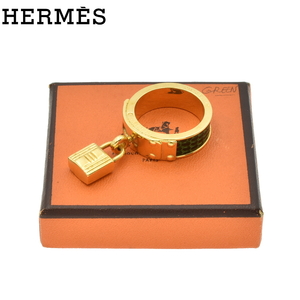 HERMES エルメス ケリー スカーフリング ゴールド×グリーン