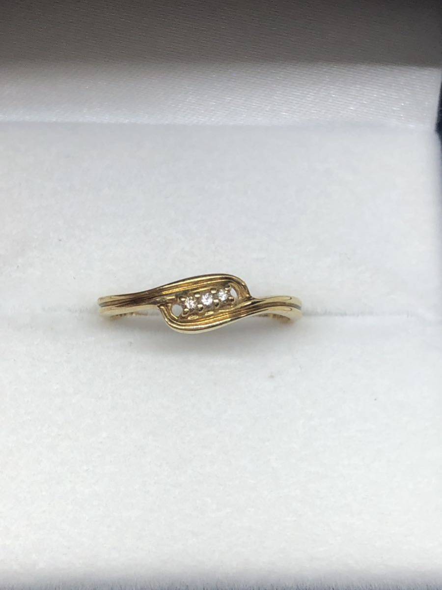 照り照り✨ジュエリーマキ❣️D0.22CT✨幅広❗️k18ダイヤモンドリング