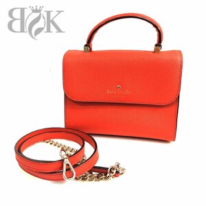  exterior beautiful goods Kate Spade 2WAY shoulder bag Mini handbag chain red group lady's bag Kate spade used *