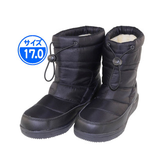 【新品 未使用】子供用 防寒ブーツ ブラック 17.0cm 黒 17983