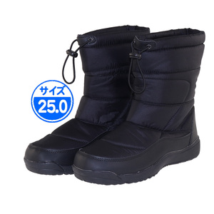 【新品 未使用】17393 防寒ブーツ ブラック 25.0cm 黒