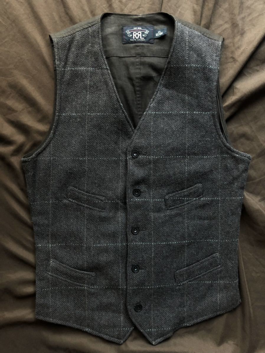 傑作】極美品 RRL DONEGAL TWEED VEST ダブルアールエル パッチワーク