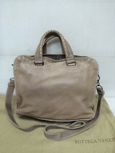 BOTTEGA VENETTA ボッテガヴェネタ レザー 2WAY トートバッグ ベージュ ブラウン イントレ E1-c