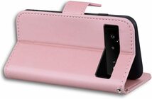 ピンク かわいい おしゃれ ウサギ 手帳型 PUレザー 横置き google pixel 6a 全面保護 財布型 スタンド機能 カード収納 ケース カバー_画像5