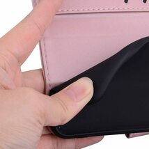ピンク かわいい おしゃれ ウサギ 手帳型 PUレザー 横置き google pixel 6a 全面保護 財布型 スタンド機能 カード収納 ケース カバー_画像7