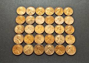 1セントコイン リンカーン記念堂 1959～2008年製造の30枚セット 送料無料です。　（14783） USA 貨幣 硬貨 ペニー アメリカ