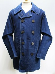 Deluxeware ( Deluxe wear ) indigo code pea coat *BROOK~ beautiful goods size USL / gray men & Bill eito/ Brooke 