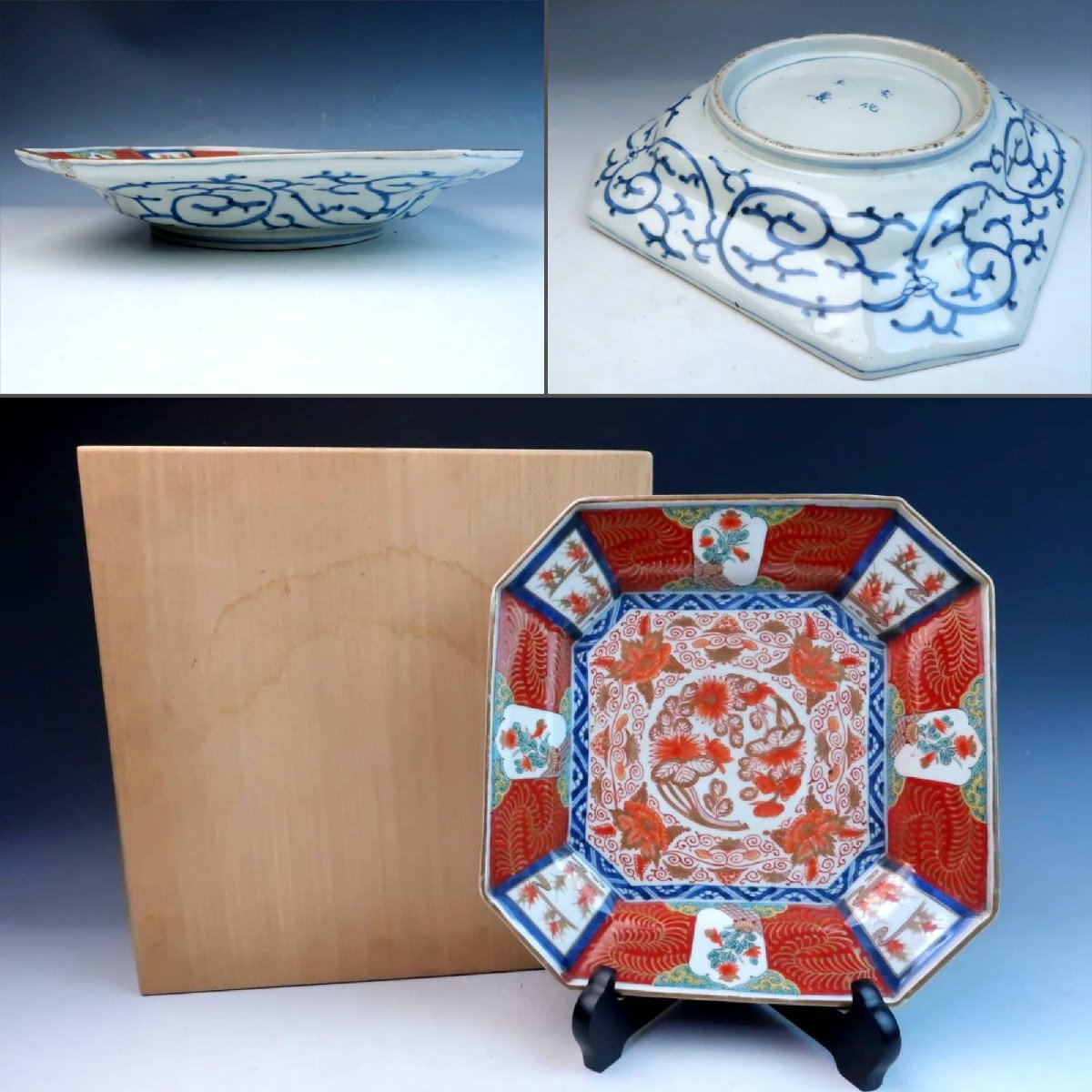 ◇珍品 古伊万里 染錦金彩 牡丹鳳凰図 靴一対 ハイヒール 明治時代