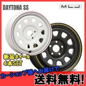 15インチ 5H108 6J+30 5穴 4本 デイトナSS ホイール DAYTONA SS MLJ ブラック/トリコロールホワイト KY