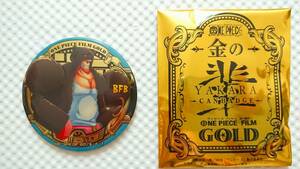 新品未使用 ワンピース 金の輩缶バッジ フランキー ONE PIECE FILM GOLD セブンイレブン限定