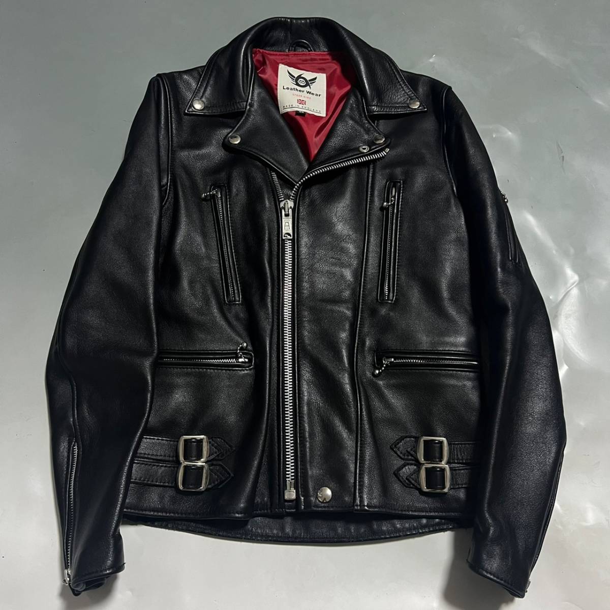 限定数のみ 666 Leather Wear ダブルライダースジャケット ブラック 34