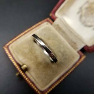  simple 925 silver band ring width small American Vintage ring ring silver a-ru deco Showa Retro Vintage SN14