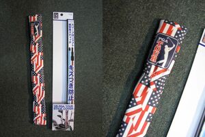 ♪新品 US PGA TOUR STICK COVER AS-3038A 国旗　トレーニングスティックやスリーブ付シャフトのカバーとして。