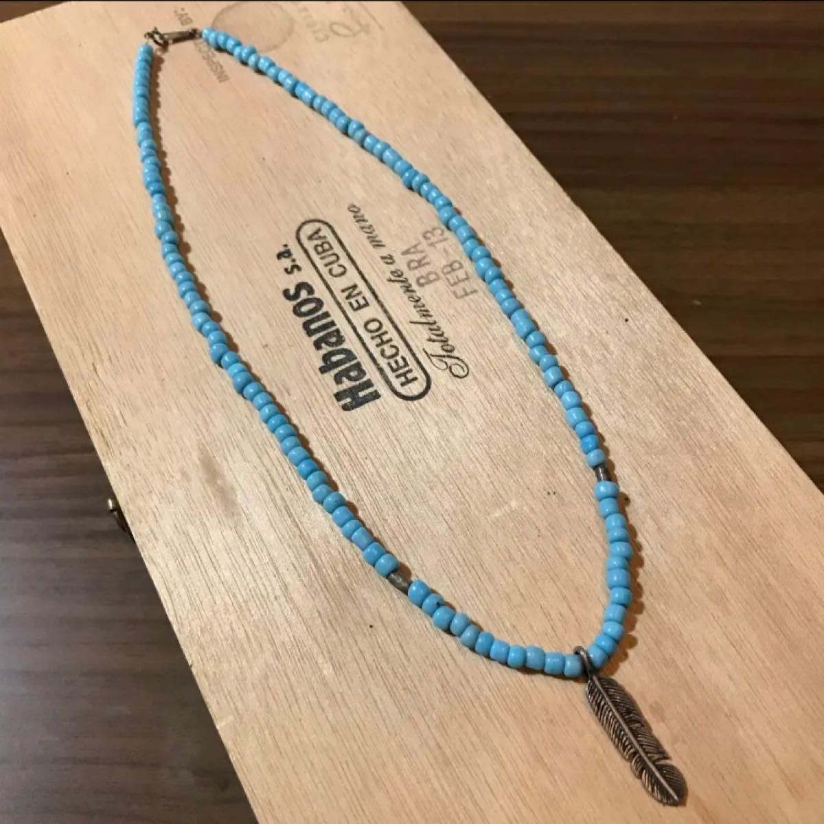 ターコイズ 珊瑚 シェル シルバー925ハンドメイド ネックレス 銀
