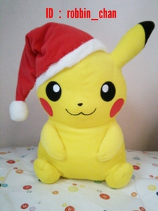 [ free shipping ] Pokemon sun & moon ..... Christmas Pikachu soft toy prize Pocket Monster 