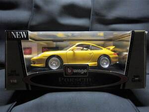 ブラーゴ Gold Collection 1/18☆COD.3357 PORSCHE GT3 Strasse イエロー☆MADE IN ITALY