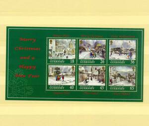 英領 ガーンジー島 GUERNSEY 2000年 ◆クリスマス 未使用 MNH シート 1枚 綺麗 送料無料 ◆v-373
