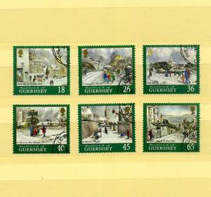 英領 ガーンジー島 GUERNSEY 2000年 ◆クリスマス 特印 MNH 6枚 綺麗 送料無料 ◆v-371