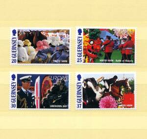 英領 ガーンジー島 GUERNSEY 1998年◆フェスティバル 未使用 MNH 4枚 綺麗 送料無料 ◆v-341