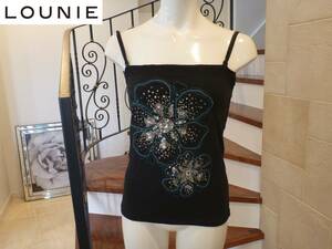 LOUNIE( Lounie )* black black flower flower biju- camisole M corresponding 