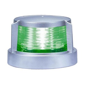 【namihei73】【電装品】第二種舷灯（緑）/スターボードライト/シルバーボディ/LED