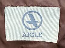 AIGLE エーグル　ダウンコート　レディース　フリーサイズ　茶　フード取り外し可能_画像3